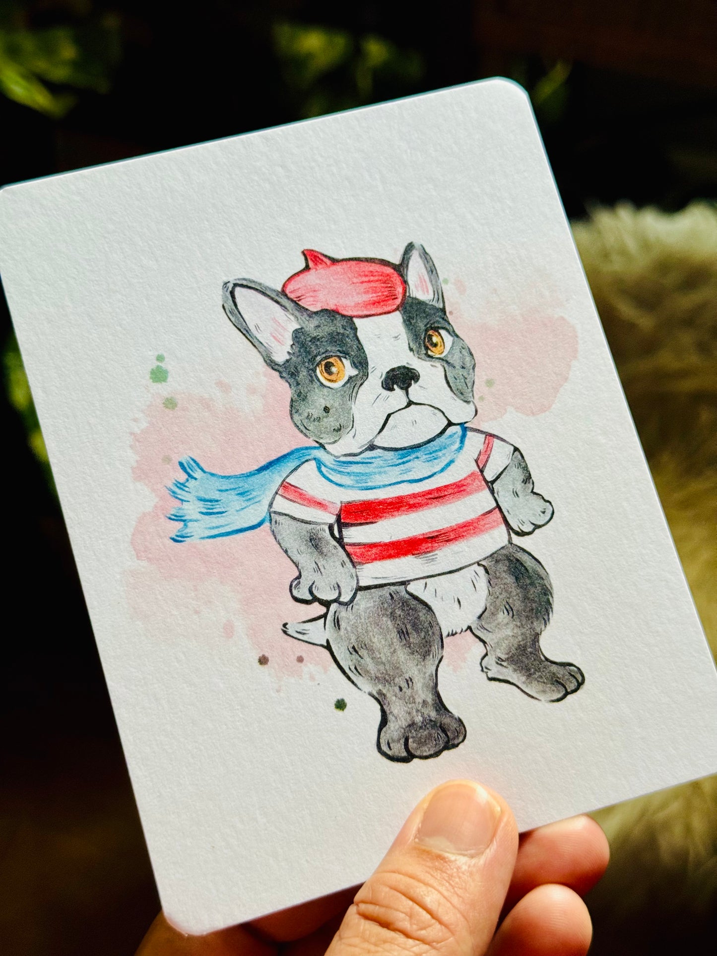 French Bulldog in Paris Art Print