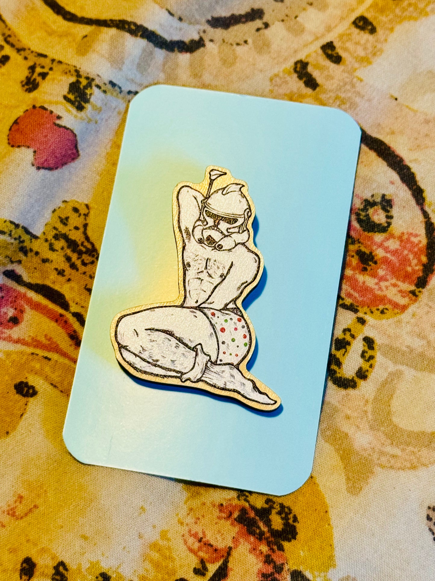 Trooper After Hours Wooden Art Pin