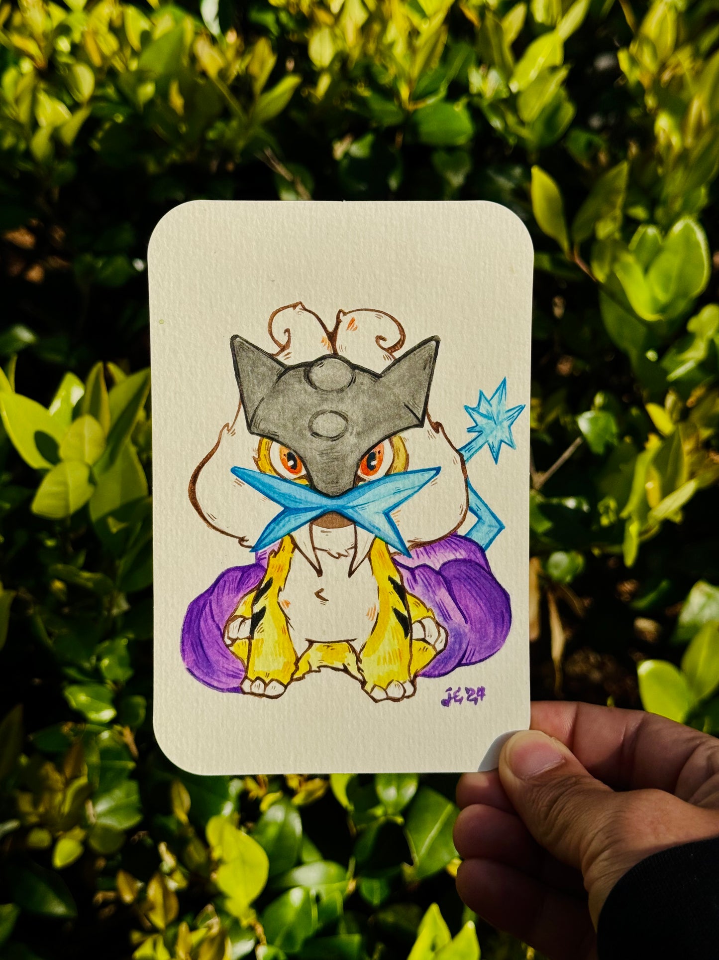 Rambunctious Raikou Original Watercolor Painting