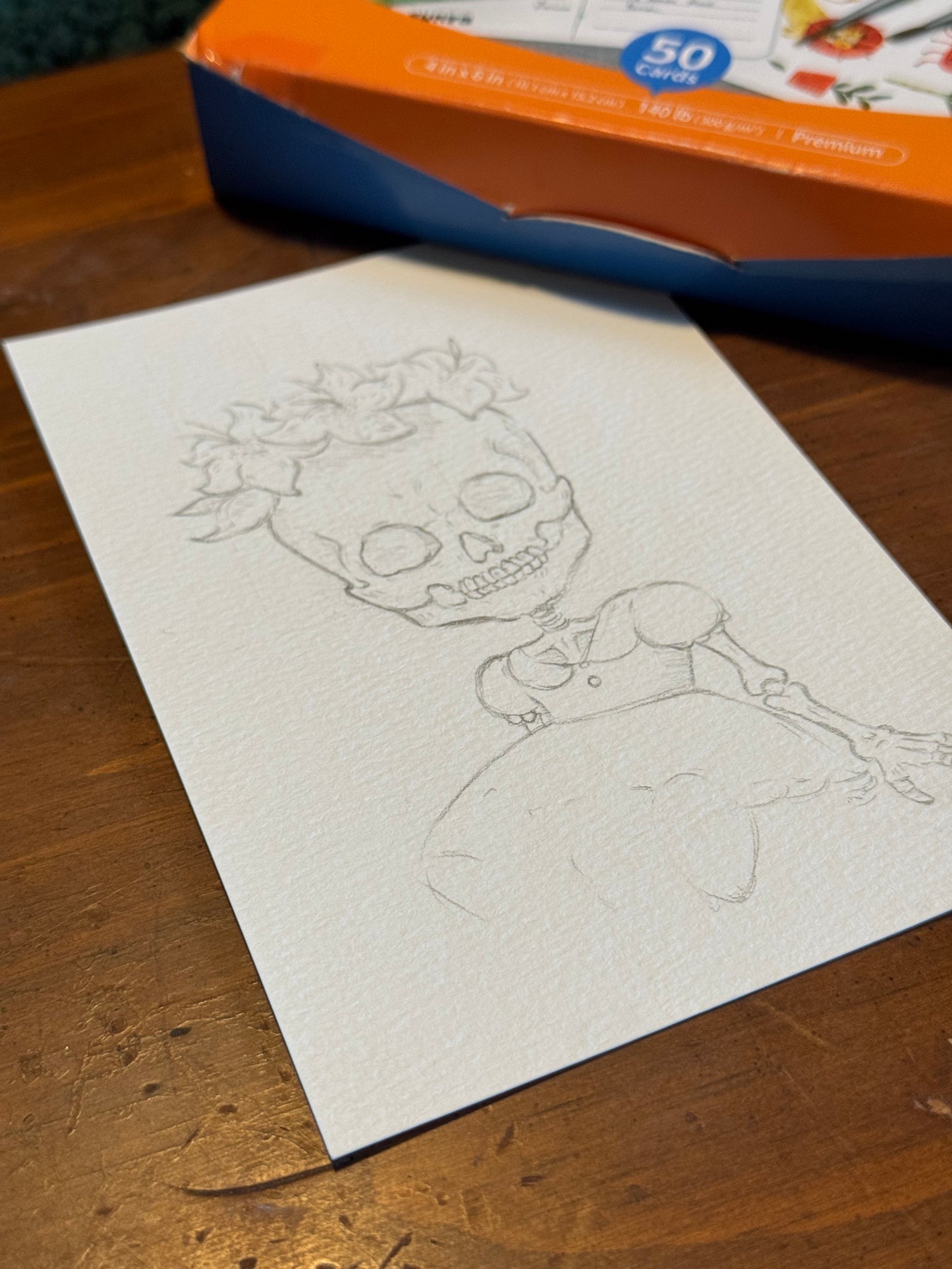 Dia De Los Muertos Arising Pencil Sketch