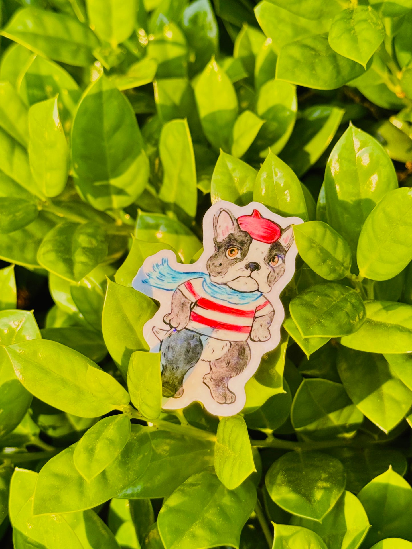 French Bulldog in Paris Vinyl Sticker