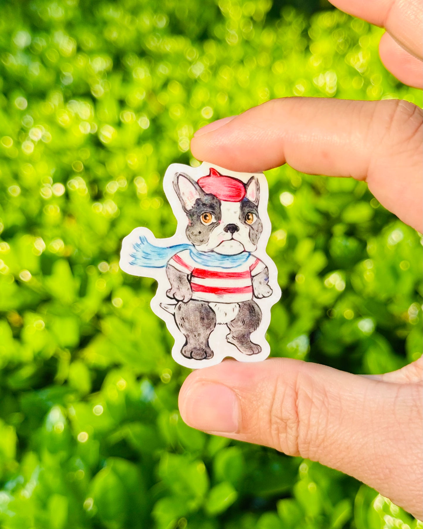 French Bulldog in Paris Vinyl Sticker