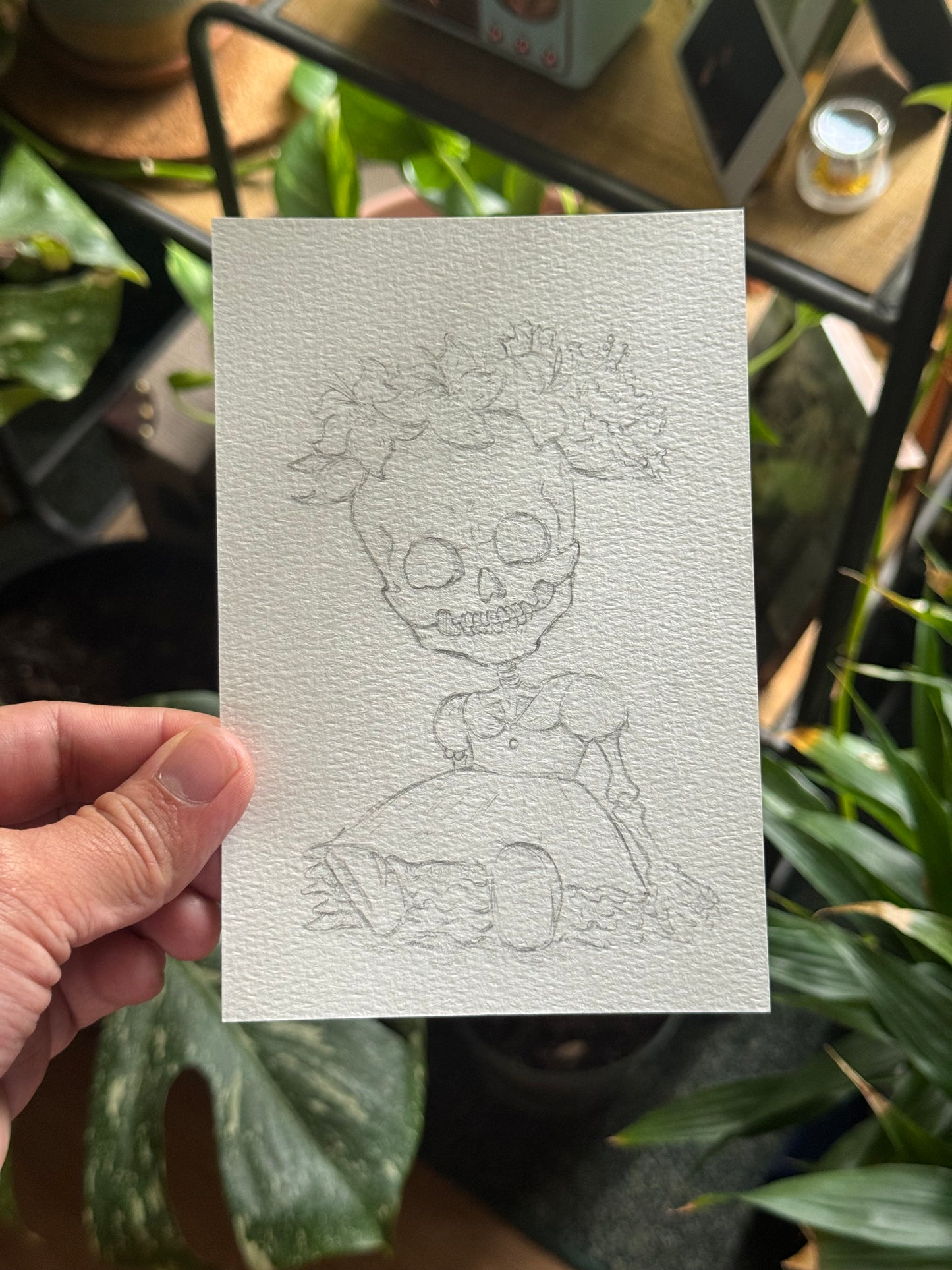 Dia De Los Muertos Arising Pencil Sketch