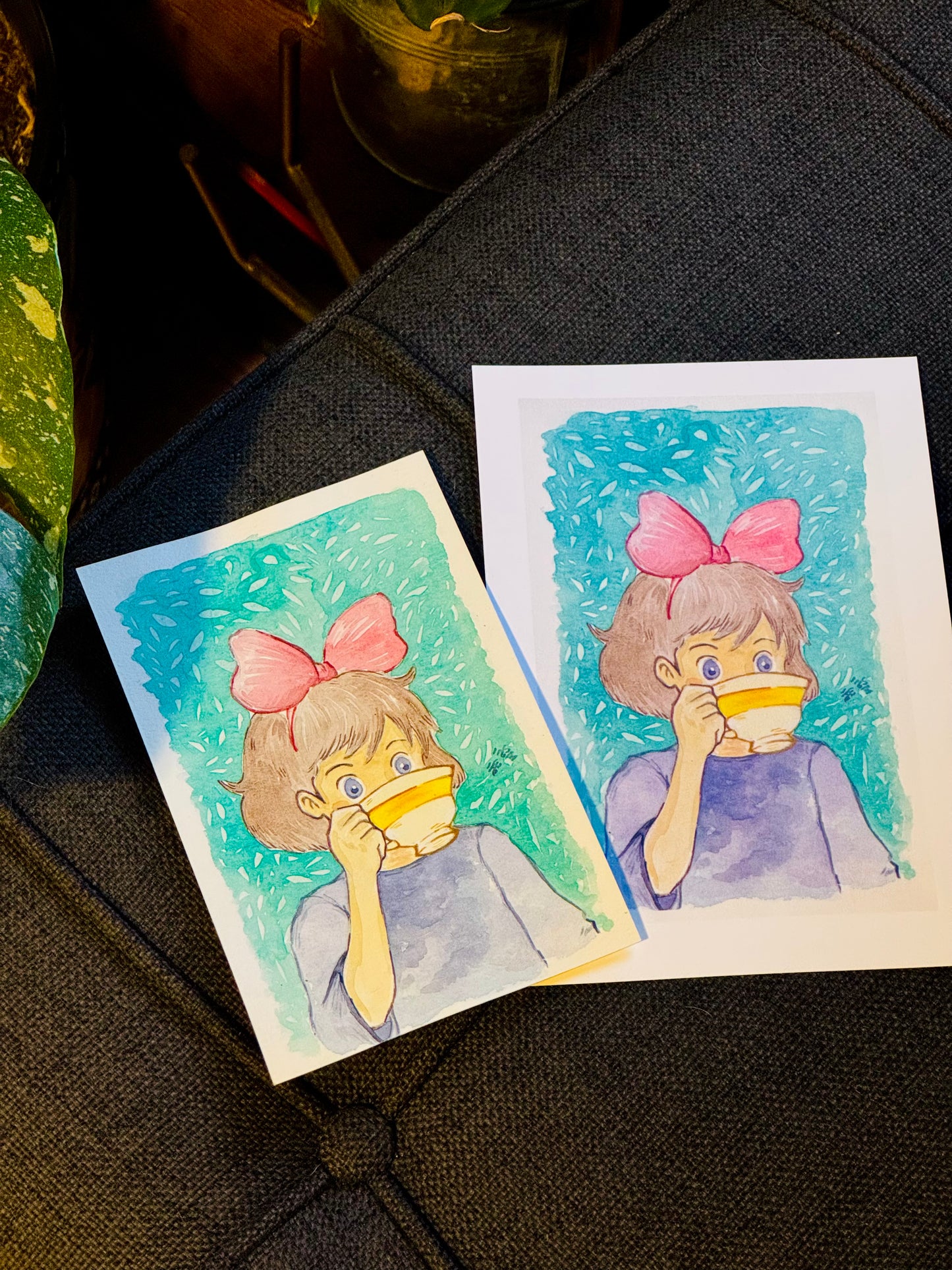 Teatime with Kiki Toner Art Print