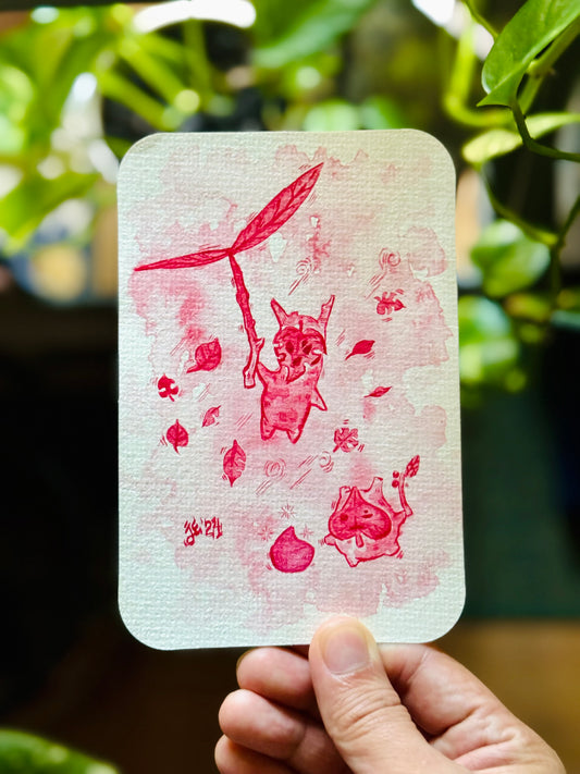 Little Woodland Creatures Original Watercolor Painting