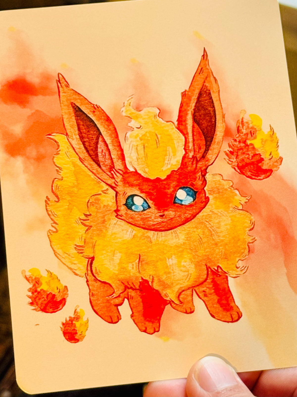 Feisty Flareon Simple Art Print