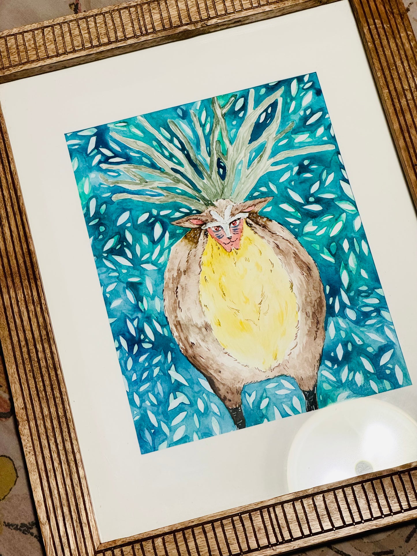 The Forest Spirit 9”x12” Original Watercolor Painting (framed)
