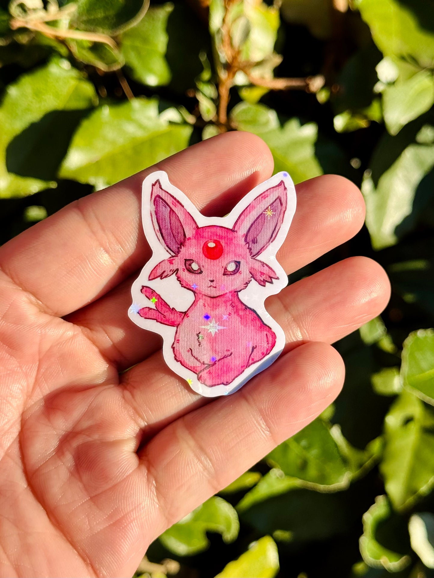 Elusive Espeon Holographic Vinyl Sticker