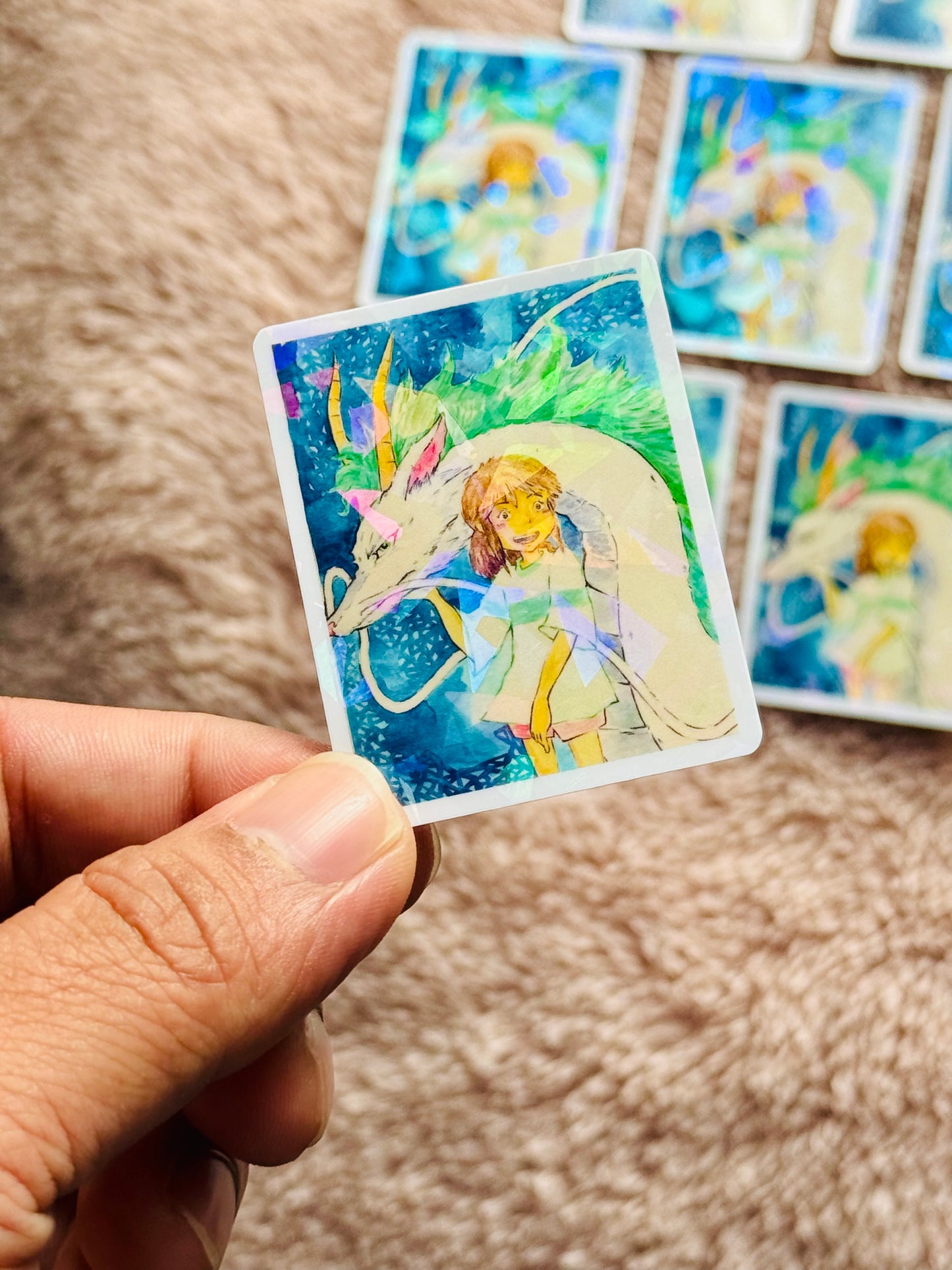 Chihiro & Haku Holographic Vinyl Sticker