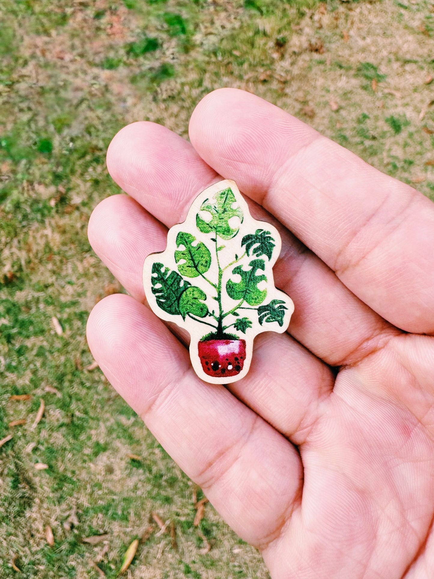 Monstera Wooden Pin