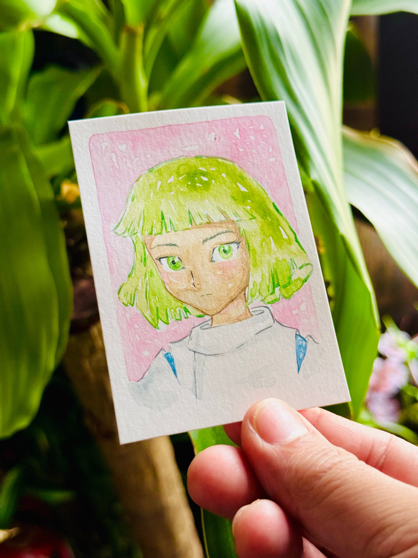 Haku ACEO Original Painting (framed)