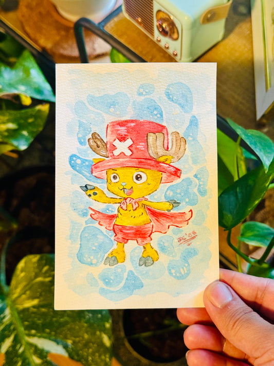 Clever Chopper Original Watercolor Painting