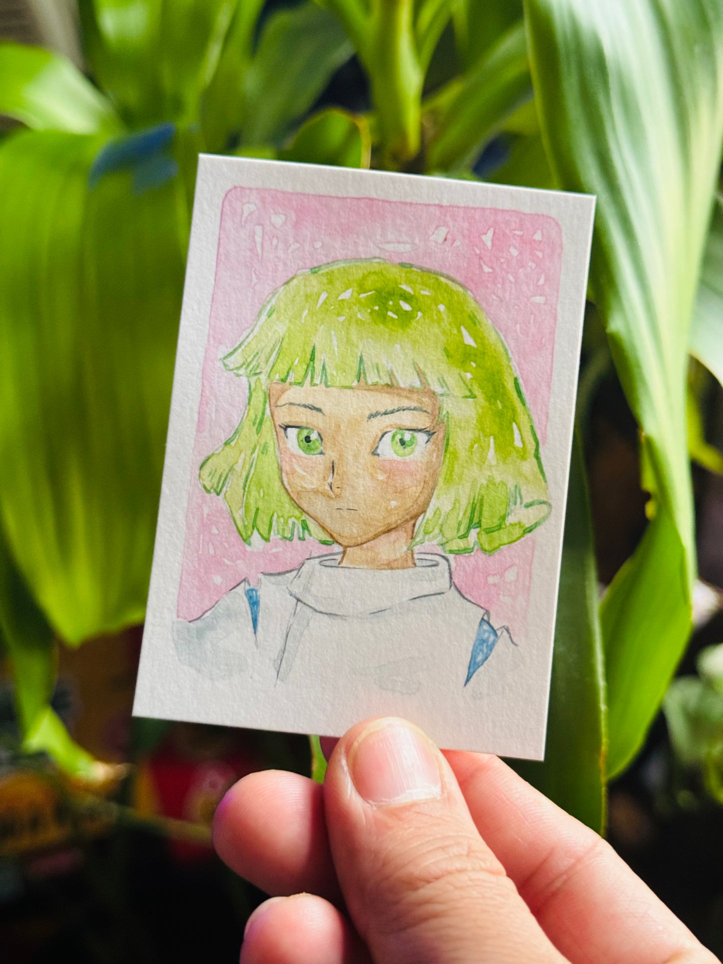 Haku ACEO Original Painting (framed)