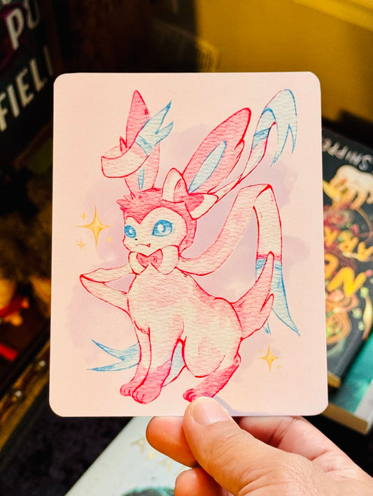Sophisticated Sylveon Simple Art Print