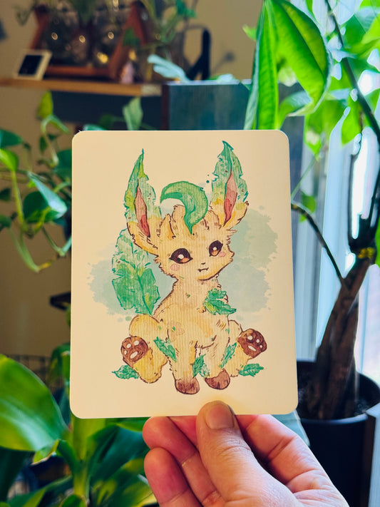 Luscious Leafeon Simple Art Print
