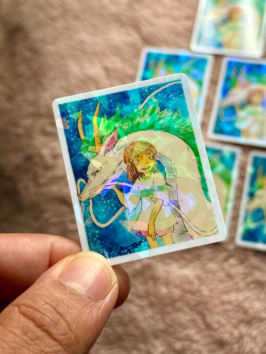 Chihiro & Haku Holographic Vinyl Sticker