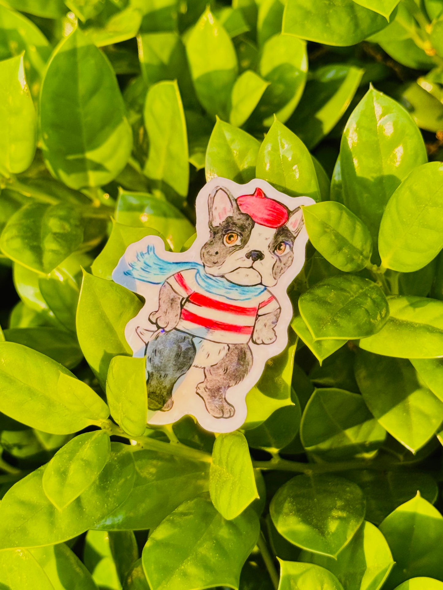 French Bulldog in Paris Vinyl Sticker
