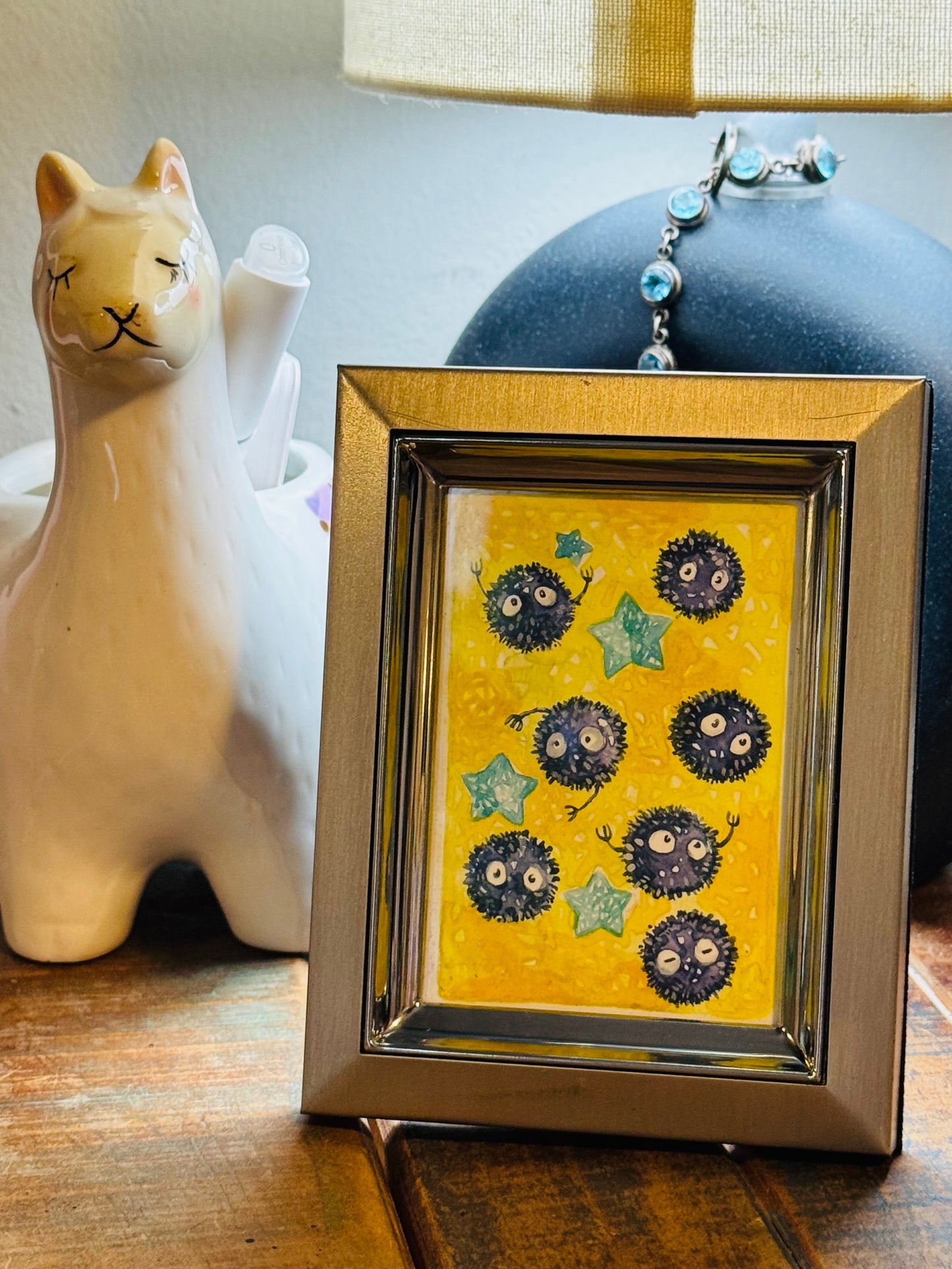 Soot Sprites ACEO Original Painting (framed)