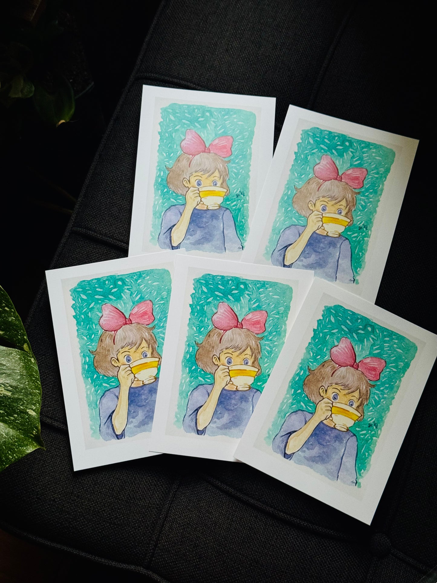Teatime with Kiki Toner Art Print