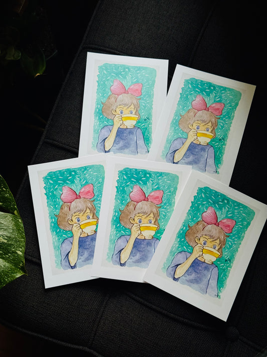 Teatime with Kiki Toner Art Print