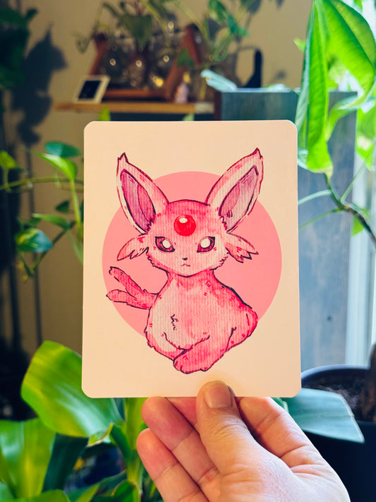 Elusive Espeon Simple Art Print