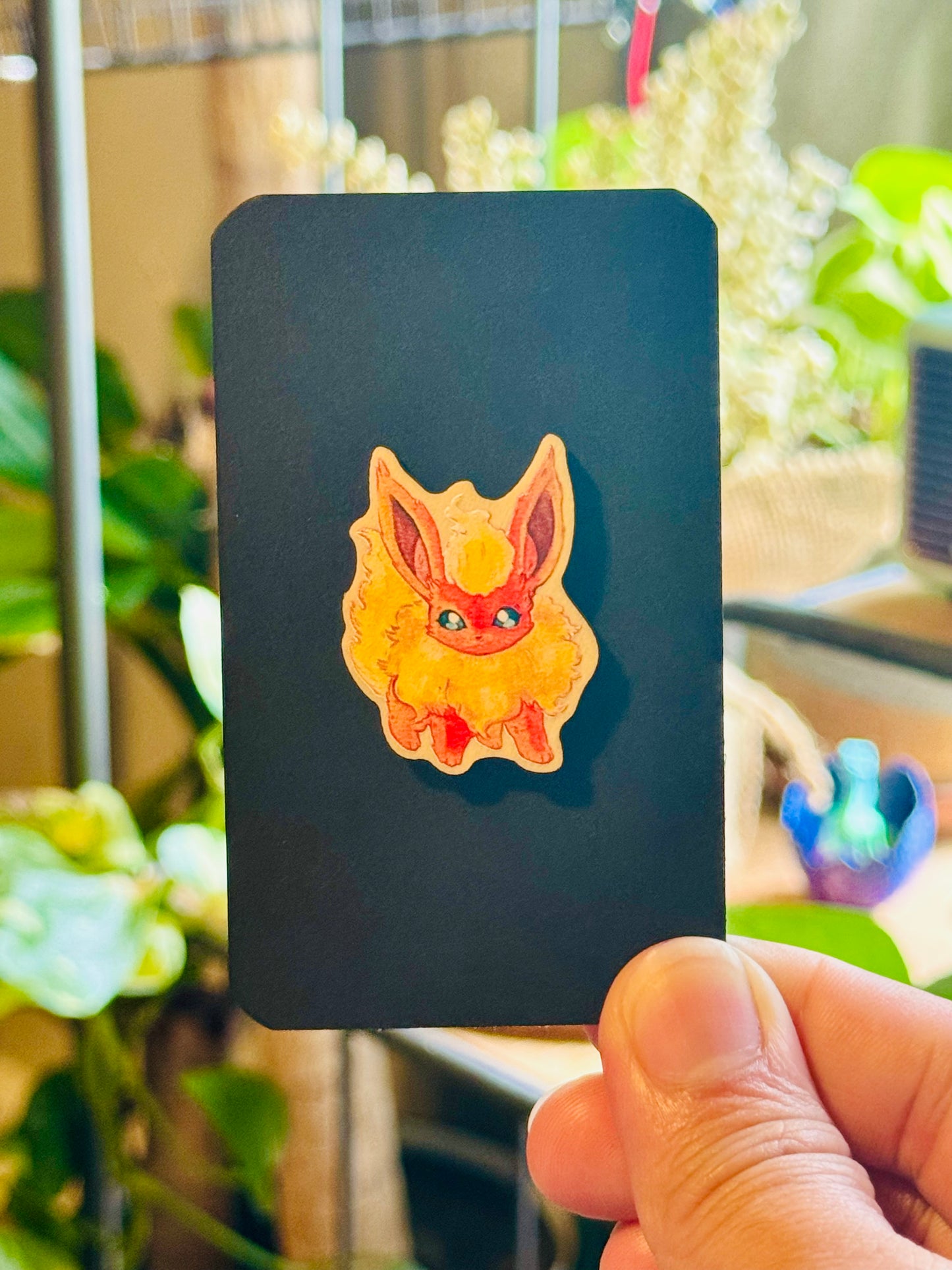 Fiesty Flareon Wooden Art Pin