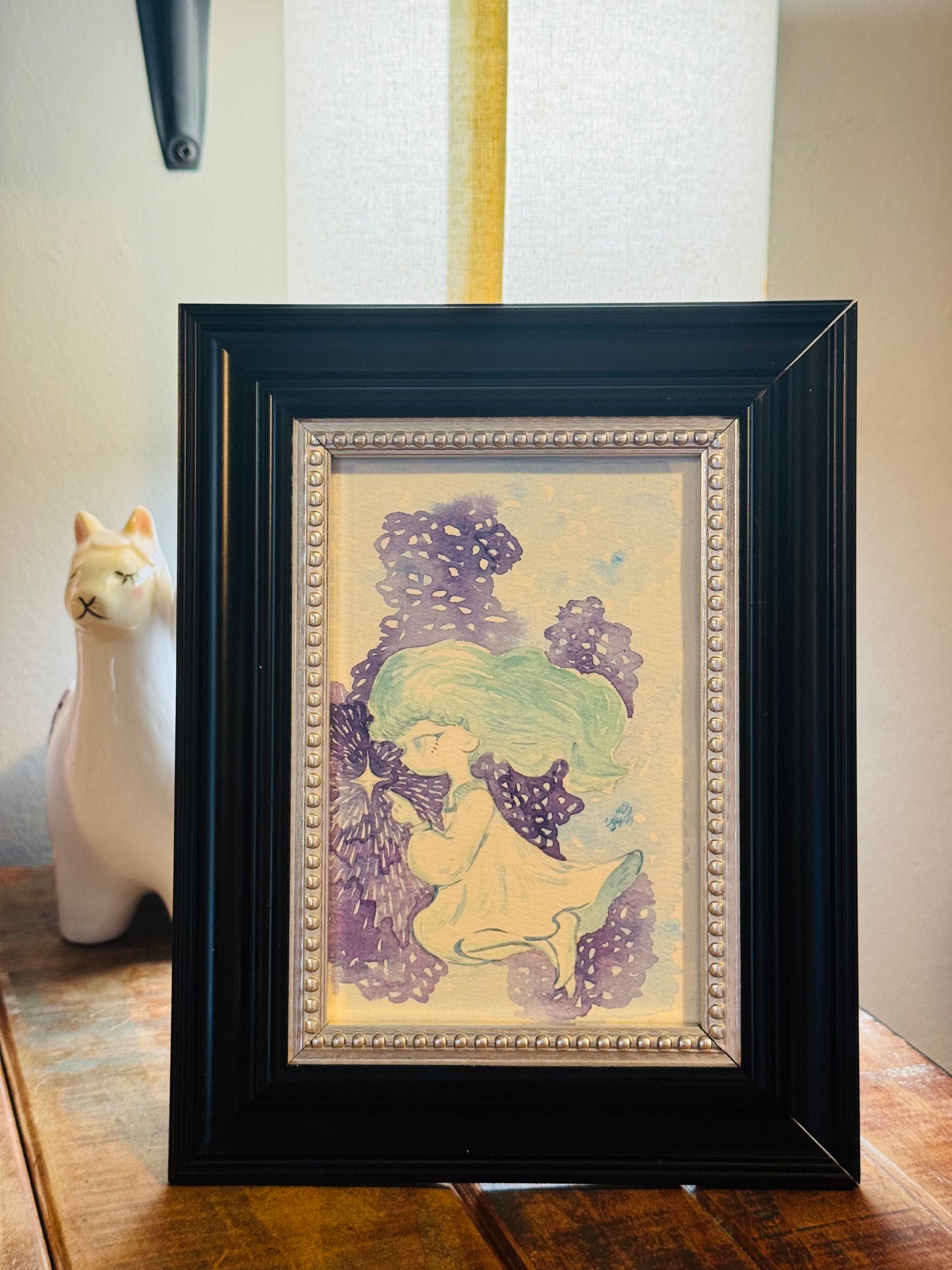 Hopeful Wishes Original Watercolor Painting (framed)